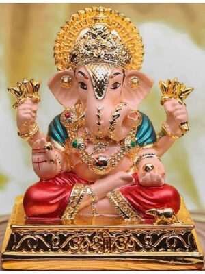 Dagdusheth Ganpati Idol | Gold & Silver Plated | Sacred Devotional Murti